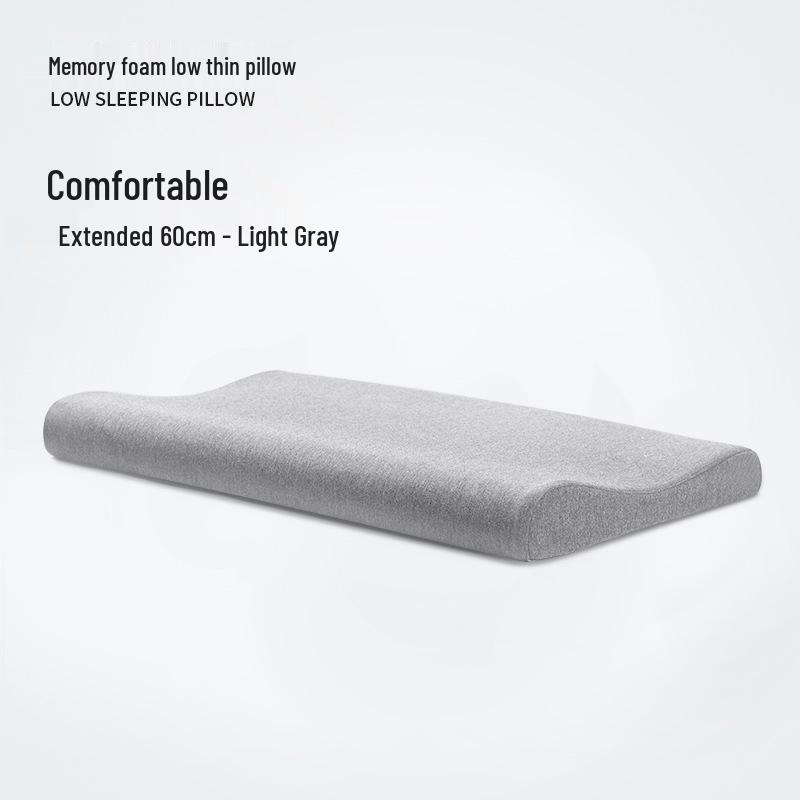 Thin Soft Memory Foam Neck Support Pillow – Removable, Washable Cover
