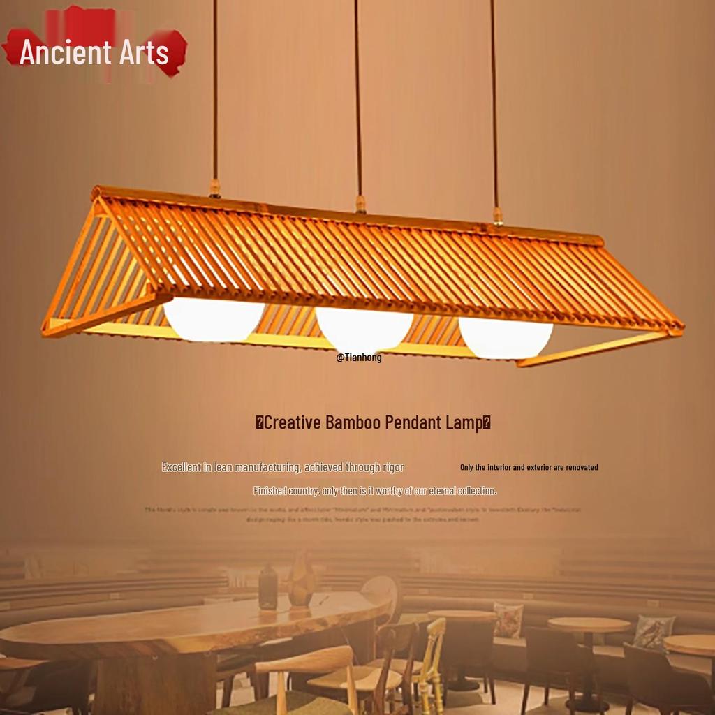 Retro Asian Tatami Pendant Light for Restaurants and Bars