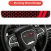 Red & Black Steering Wheel Trim Cover for 15-21 Dodge Challenger Charger Durango