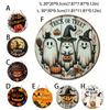Round Pumpkin Head Art Decoration 2D Wreath Sign Door Decor Hanging Pendant  Garden