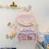 Transparent Pain Bag New Year's New Large Capacity Backpack Cute Fresh Junior and Senior High School School Bag Women's Backpack