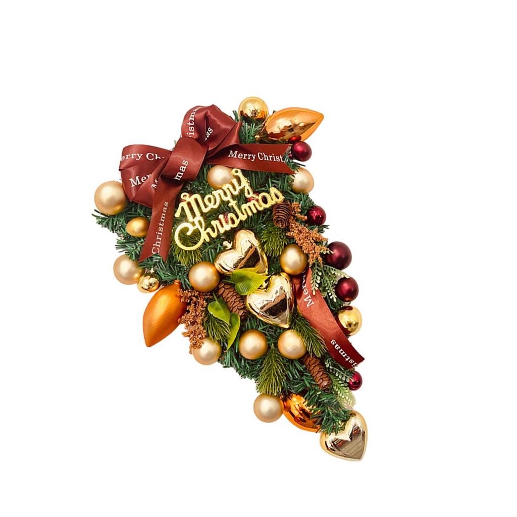 Front Door Wreath Decor Christmas Teardrop Swag for Garden Holiday Outside
