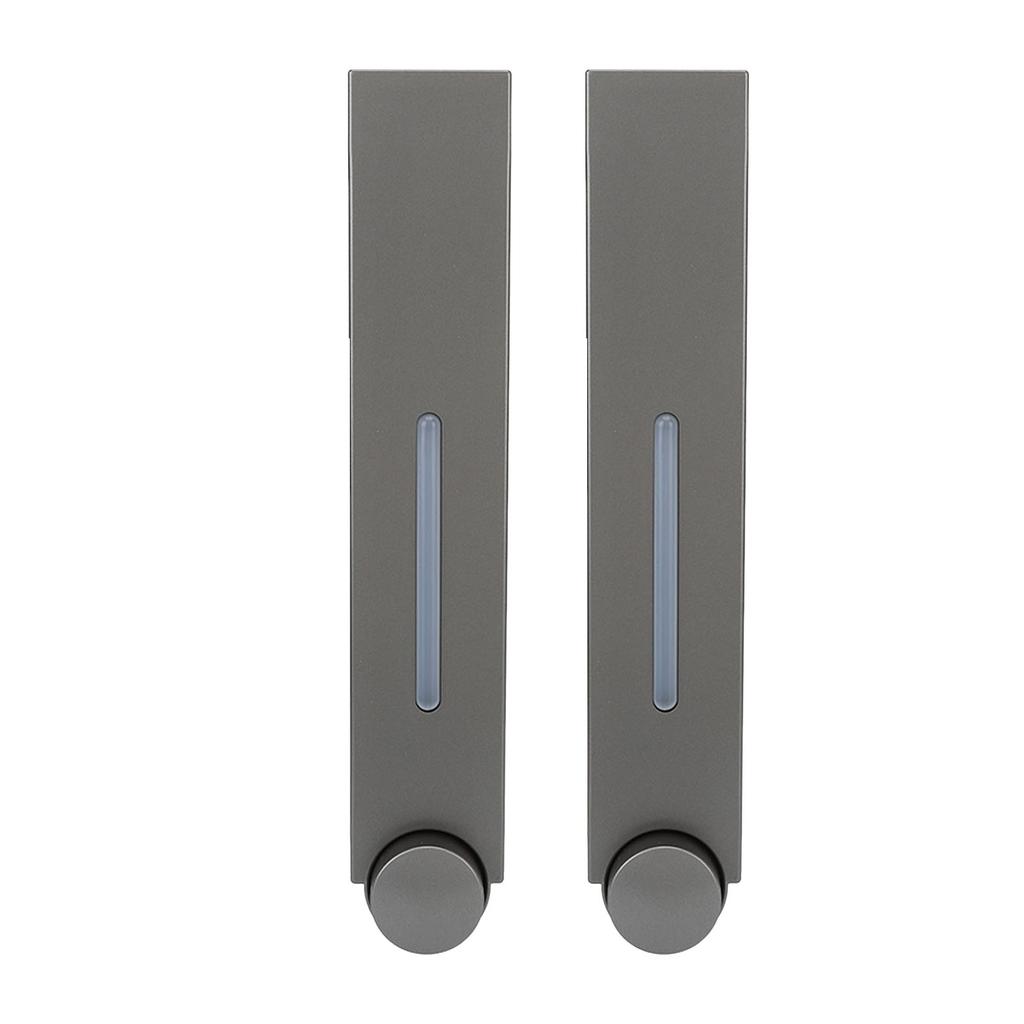 Wandmontierte Flüssigseifenspender Rückseite Klebetyp Kunststoff Shampoo Spender für Zuhause Hotel Schule Toilette Grau 6028 2