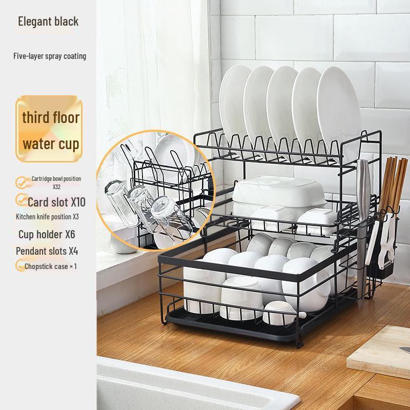 Cmaos 3-Tier Countertop Dish Drying Rack