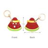 Bamen Bug Club Cartoon Access Control Card Leather Case Keychain Creative Cute Girl Key Pendant Bag Hanging Personalized Gifts