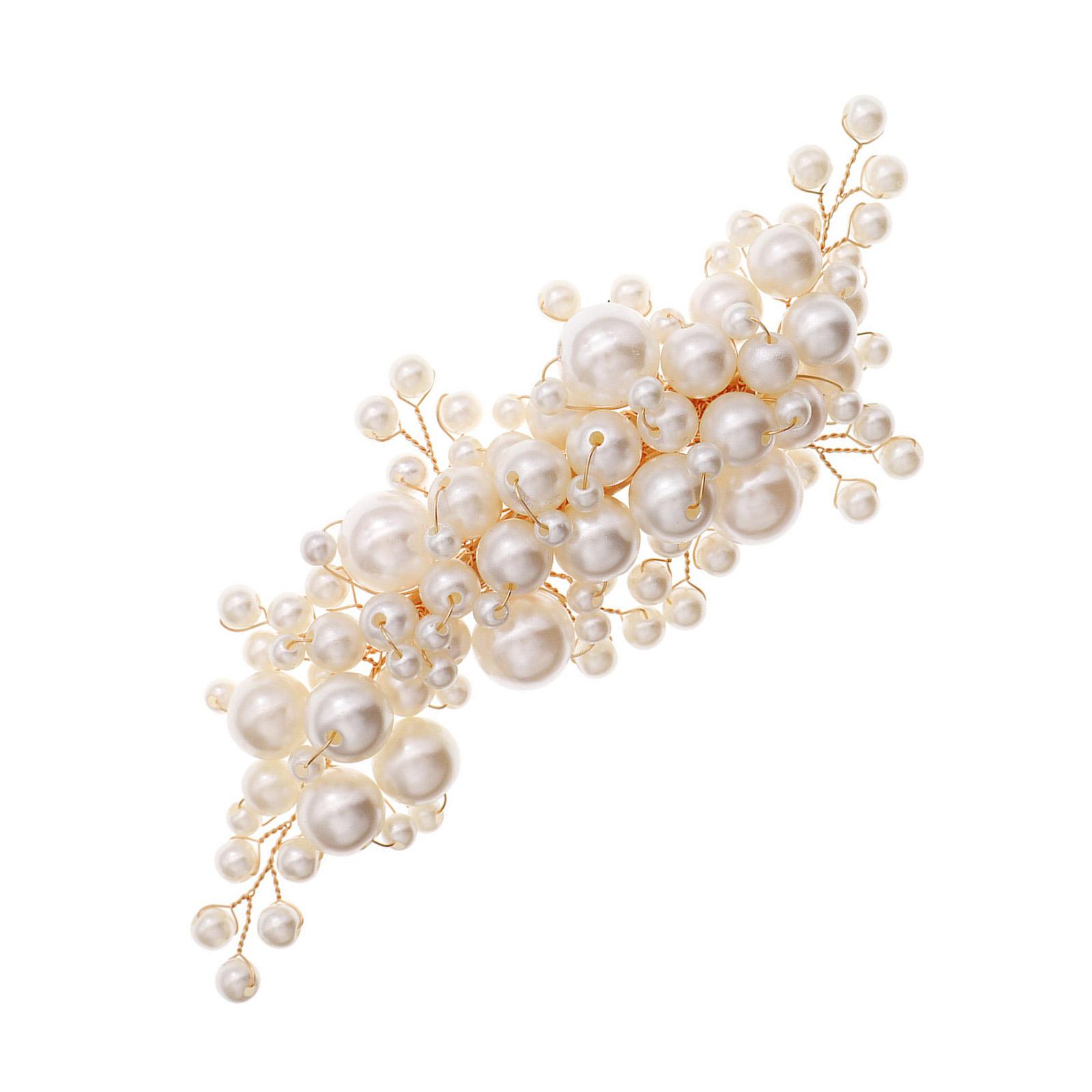 

Pearl Hair Clip Artificial Pearl Alloy Hair Clip Elegant Hair Accessory For Women Wedding Bridal Party Prom Daily Wear