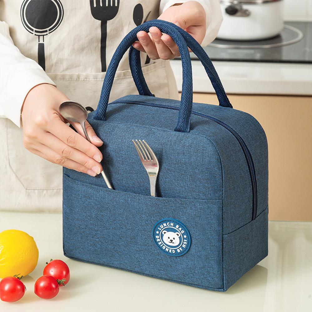 1PC Insulated Lunch Bag Reusable Lunch Tote Bag For Work, Picnic or Travel
