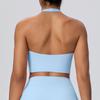 Cloud Feeling Women's Halter Backless Yoga Tank Top with Built-in Chest Pads - Fitness Sportswear