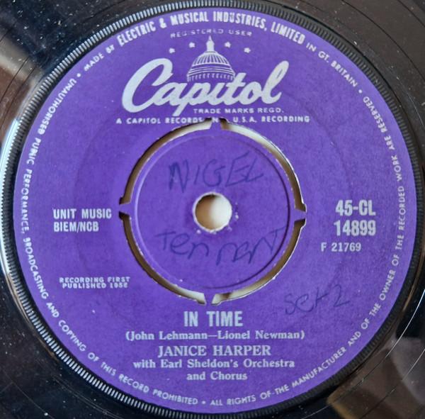

7inch Record JANICE HARPER - In Time 45CL14899 Capitol Records 1958 UK Pop Used