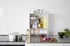 Yamazaki Jitsugyo Open Front Concealable Seasoning Rack White W38 X X Tower Large Capacity Next To Stove Kitchen Rack Guards Against Dirt 2009