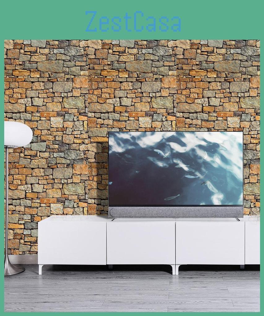 Kitchen Desk Wallpaper Stone 3d Wardrobe Cupboard Refurbish Peel Stick Waterproof Art Wall Stickers