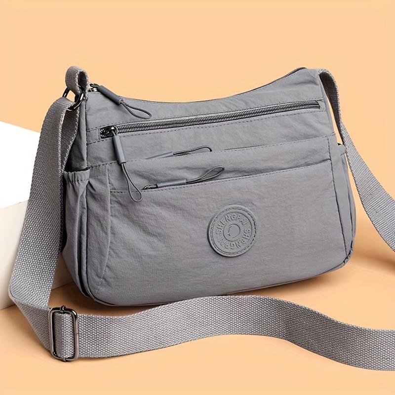 Durable Nyl Multi Pocket Shoulder Crossbody BagS with Adjustable Strap Casual Style, Zipper Closure, Available Multiple Colors