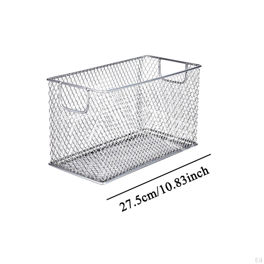 Aufbewahrungskorb aus Drahtgeflecht CD-Box Behälter Schreibtisch Ablage offen, für
