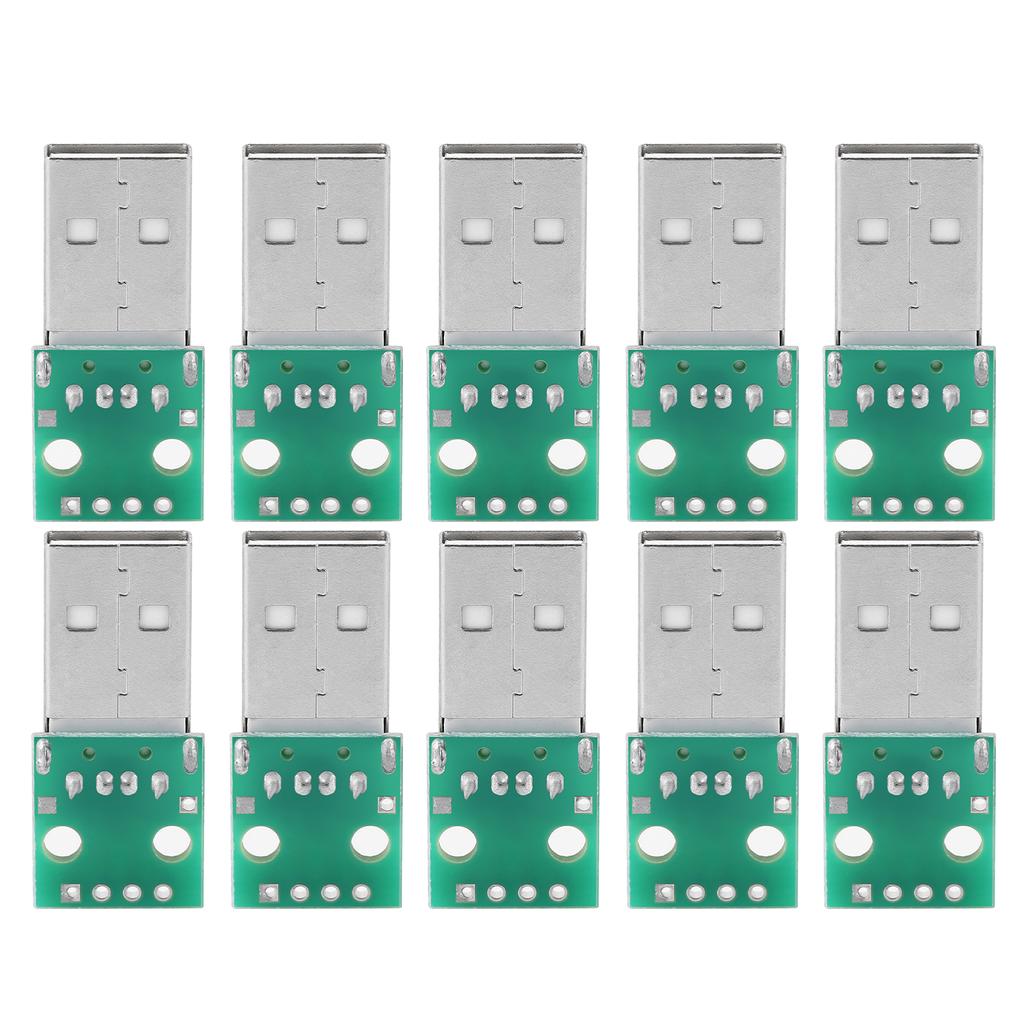 10Pcs USB Type A Male Plug To DIP Adapter Board 4 Pin 2.54mm Pitch