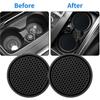 2pcs Black Car Auto Cup Holder Anti Slip Coasters Pads Interior Accessories For Most Cups Accessories