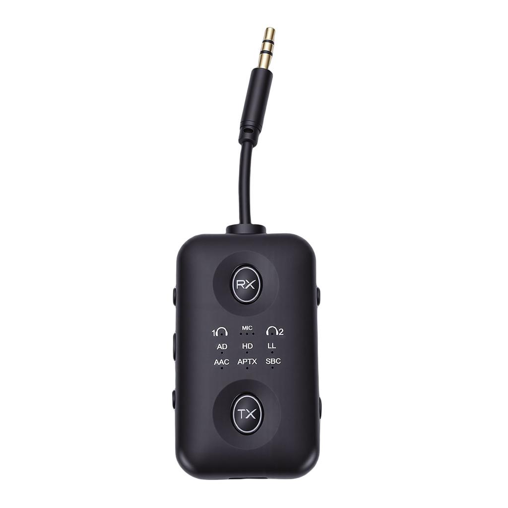 Bluetooth 5.4 Transmitter Receiver Wireless Audio Transmitter Adapter with Rotatable Audio Jack