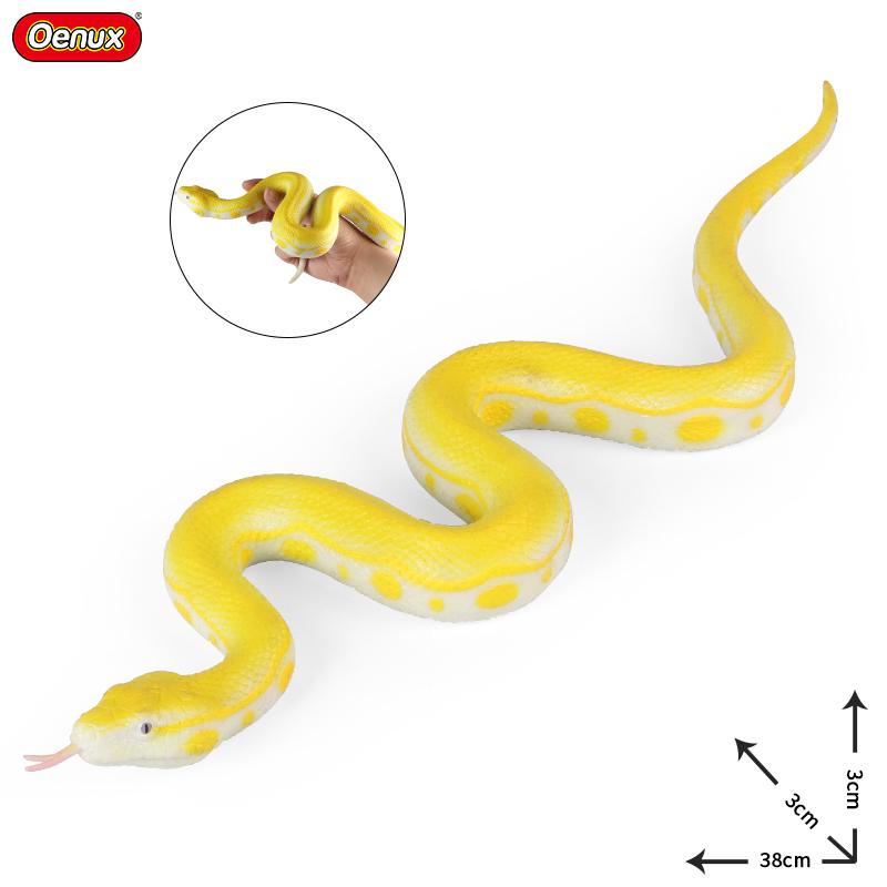 Oenux Reptile Simulation Snake Spider Lizard Insect Animals Model Action Figures Fun Anti Stress Soft TPR Halloween Toy Kid Gift