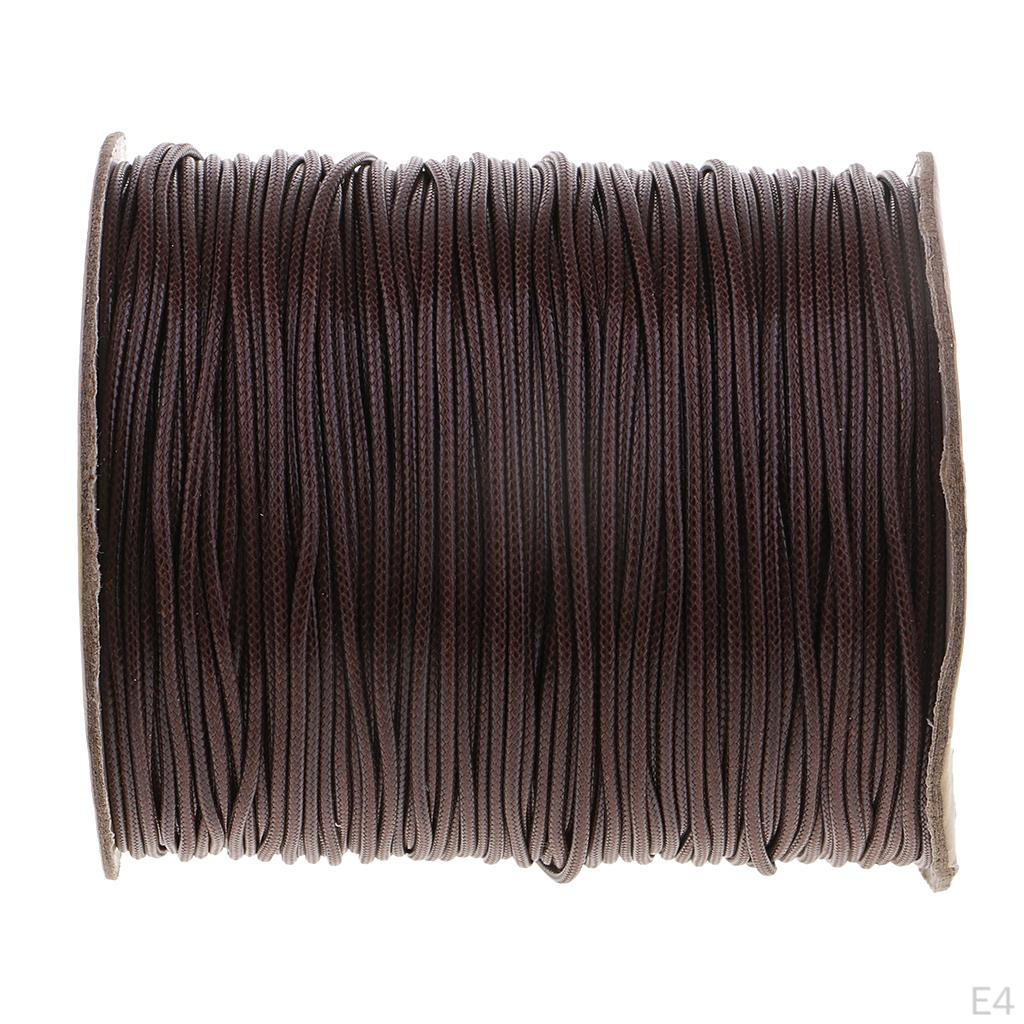 1 Roll 170M Waxed Cotton Cord Thread Rope Necklace Bracelet 1.5mm