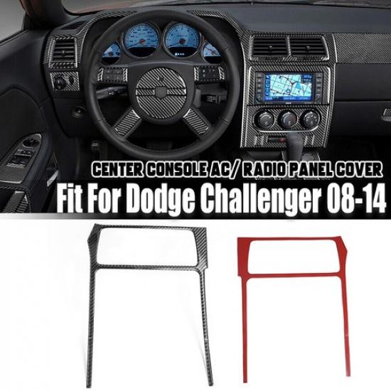 For Dodge Challenger Carbon Fiber Dashboard Radio Panel Cover Trim 2008-2014