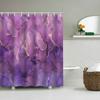 1/4 Marble Veining Shower Curtains, Toilet Seat Decoration, Shower Curtain With Carpet And Toilet Lid, 70.8X70.8 Inch