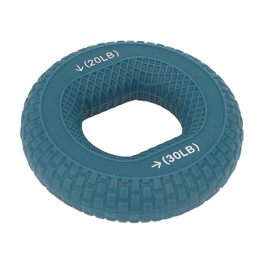 20 to 30LB Hand Grip Strengthener Forearm Grip Training Double Strength Silicone Fitness Rings Dark Green
