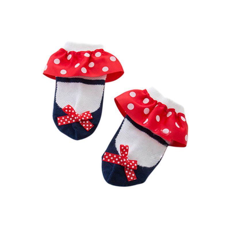 Søte småbarn babysokker Dots Princess Lace bomullssokker