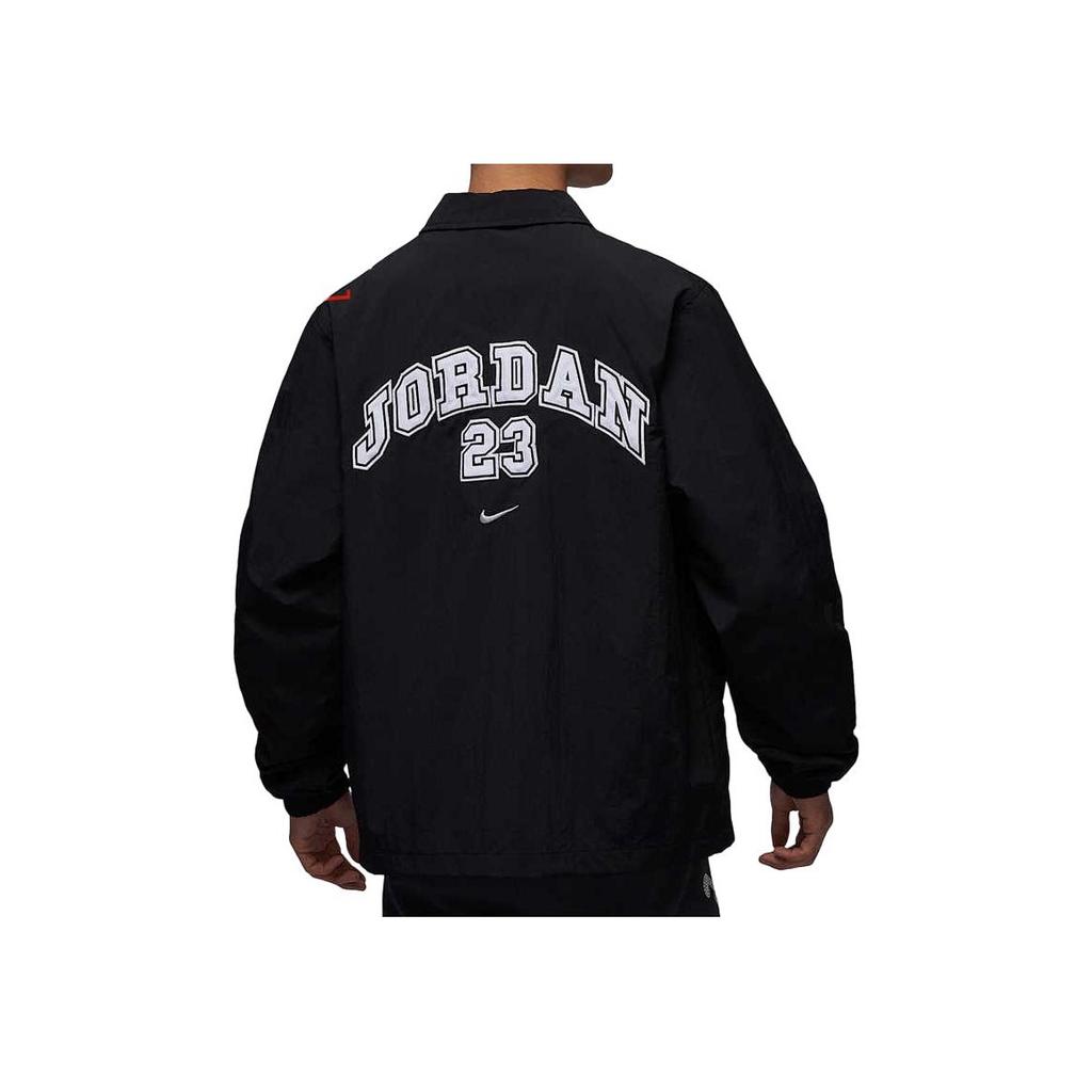 Jordan 23 Logo Polo Kołnierz Jednorzędowa Kurtka z Długim Rękawem Męskie kurtki Czarny HF9354-010
