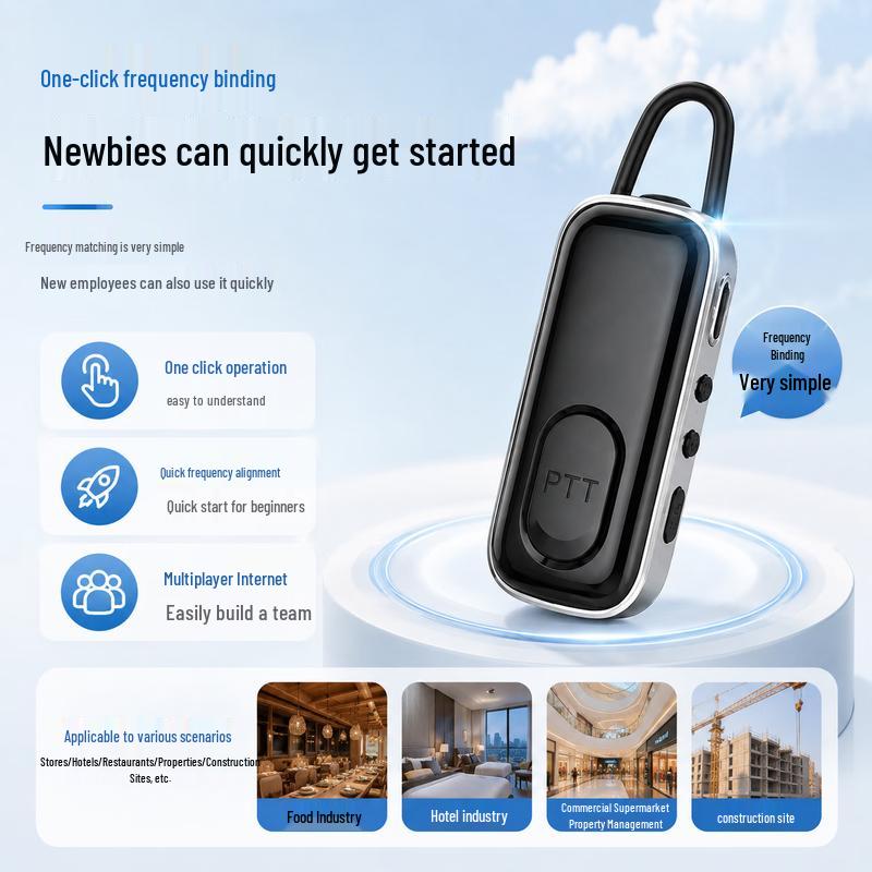 Geshenxun Mini Ear-Hook Bluetooth Walkie-Talkie (CN Version)