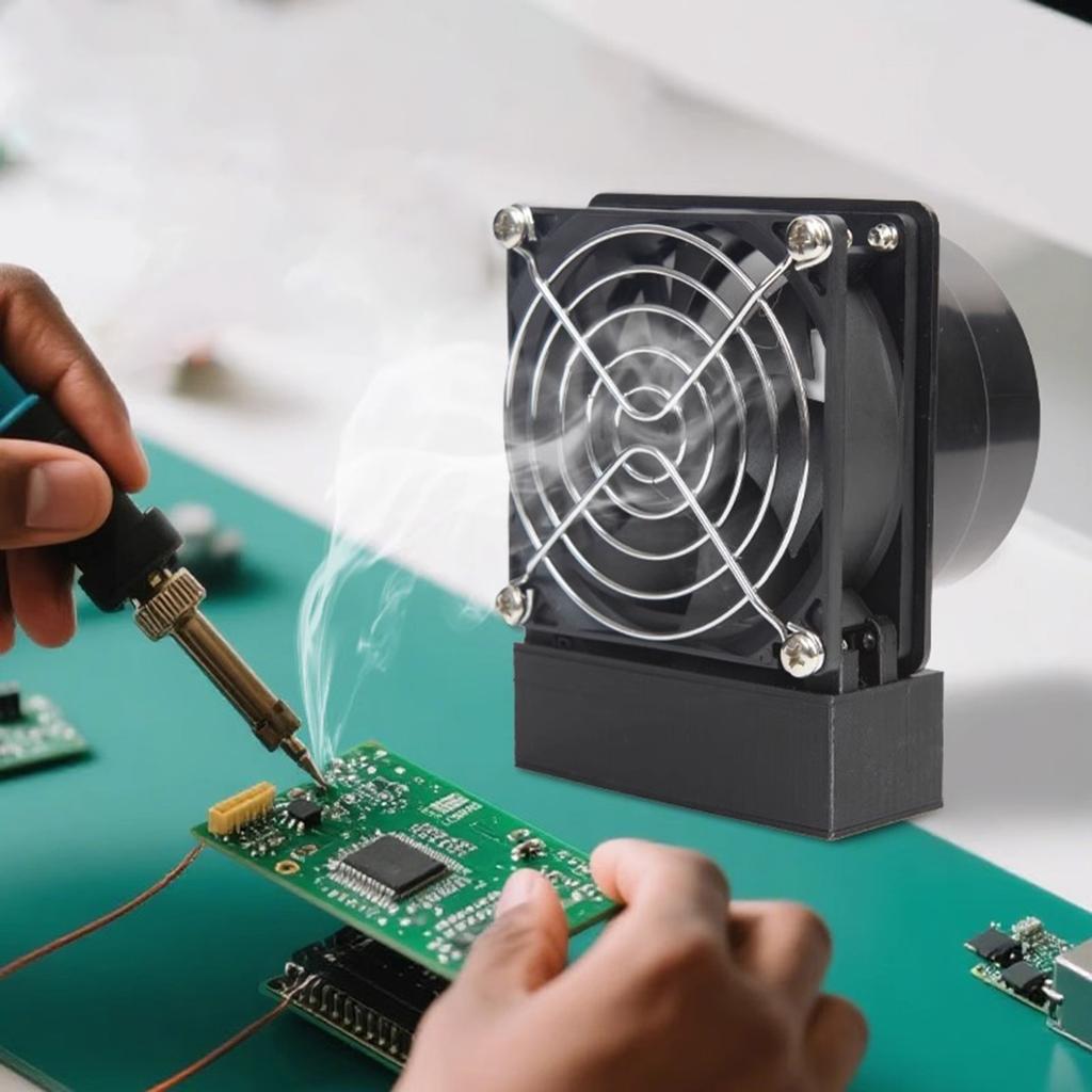 Rechargeable Soldering Ventilation Fan Adjustable Exhaust Fan Solder Fume Extractor For Soldering Smoke Kitchen Bathroom