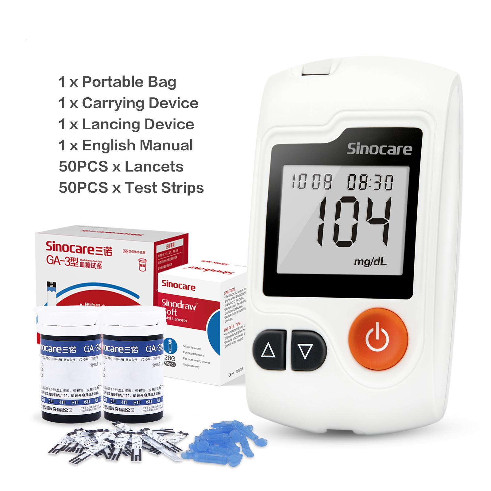 

Sinocare GA-3 глюкометр, измеритель уровня глюкозы в крови при диабете, тест-полоски и ланцеты, медицинский измеритель уровня сахара в крови, тестер диабета