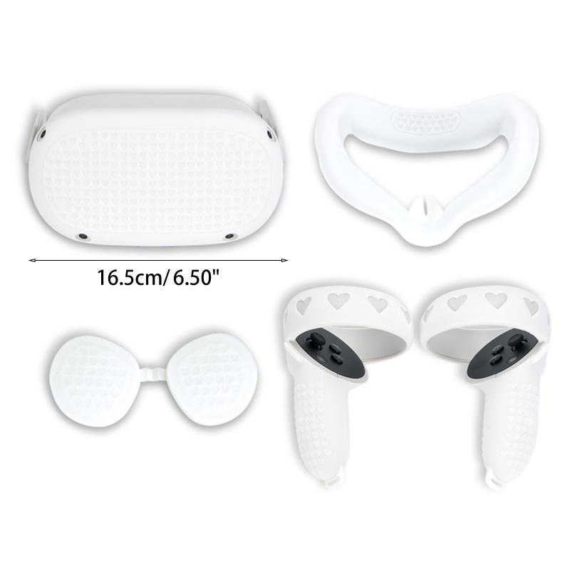 All-in-one Set Silicone for Shell Cover Protective Controller Grip Cover Silicone Face Cover & Lens Protective Cover Set