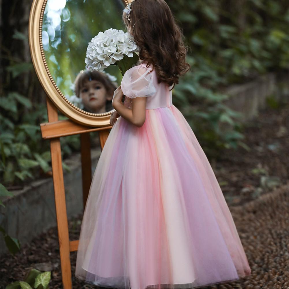 Christmas Girls Baby Birthday Show Piano Performance Tutu Children's Dresses Princess Skirt Party and Banquet Dresses