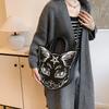 Women's shoulder bag PU Leather Harajuku style cat crossbody bag