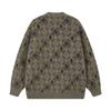 ELLE KIDS Girls' Color-Block Jacquard Knit Round Neck Cardigan