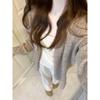 Women's High-End Oatmeal Knit Cardigan – Autumn Loose Slimming Casual Outerwear