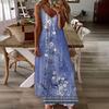 Maxi Dresses For Women Summer Sleeveless Boho Sundress Casual V-Neck Long Dresses Hawaiian Beach Dress For Vacation