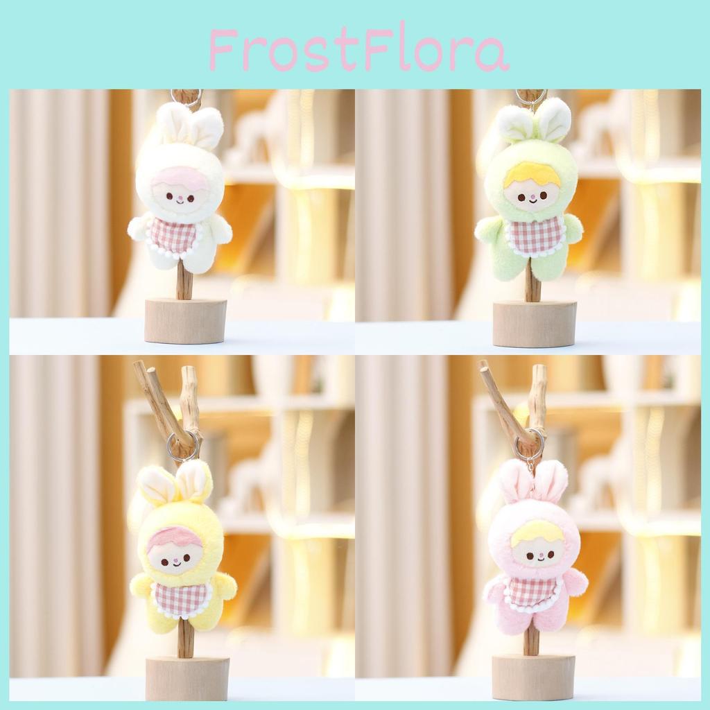 Adorable Plush Rabbit Doll Keychain Soft Toy In Multiple Colors For Girls Gifts