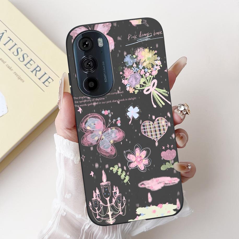 For Motorola Edge 30 Pro Case XT2201-1 Cover Lovely Panda Bowknot Silicone Shockproof Cover For Moto Edge Plus 2022 Edge30 Funda