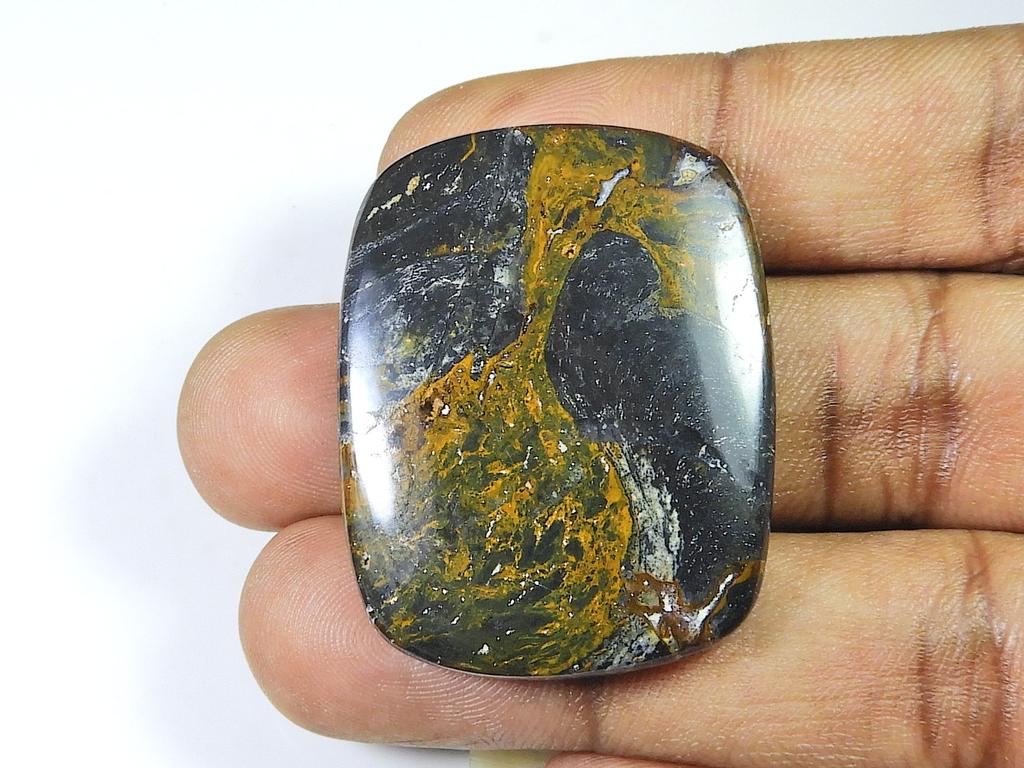 86Cts. Natural Pitersite Agate Octagon Cabochon Loose Gemstone 30X38X06MM SK-939