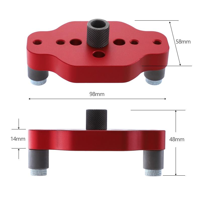 Doweling Jig 6/8/10mm Self centering Drill Guide 67mm Wood Panel Puncher Positioning Vertical Pocket Hole Jig for Woodworking