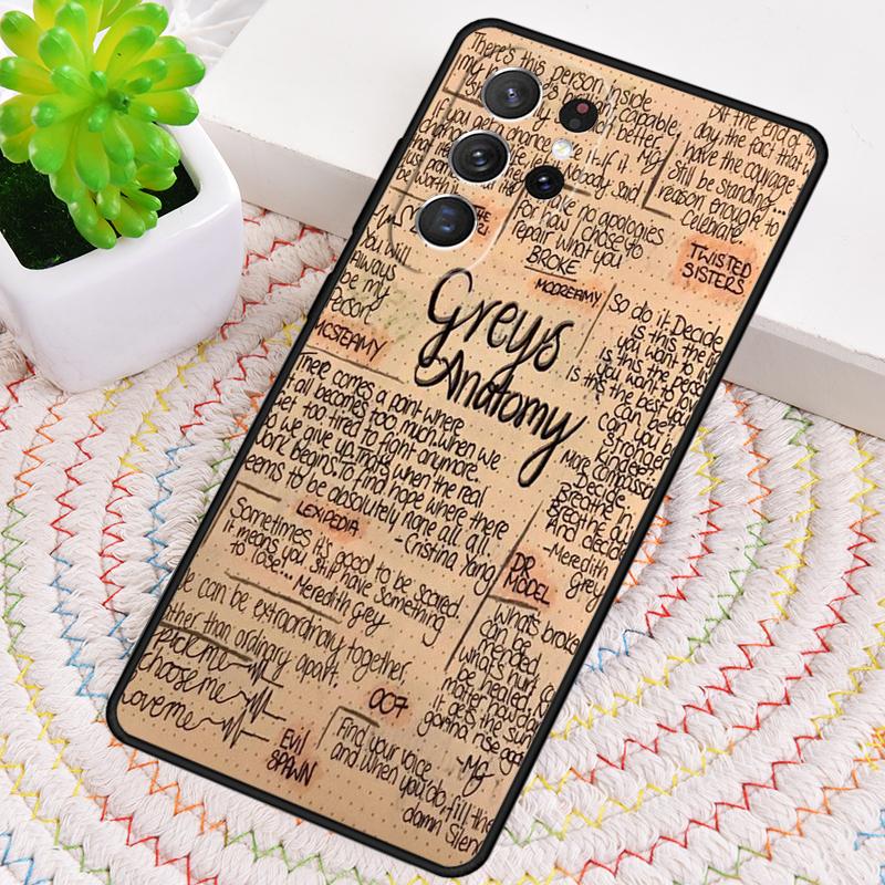 Coque Capa GREYS ANATOMY Phone Case for Samsung Galaxy note 10 pro S26 Ultra S23 S24 FE S25 S21 S22 PLUS shockproof Cove
