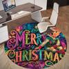 1PC Merry Christmas Office Round Area Rug, Under Office Chairs Bedroom Living Room Home Decor, Carpet for Office -1110149