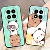 Bubu Dudu Cartoon Cute Soft Phone Case for Xiaomi Redmi Note 12 13 14 15 Pro Plus 11 12S 11S 11T 10 4G Black Cover Back Shell