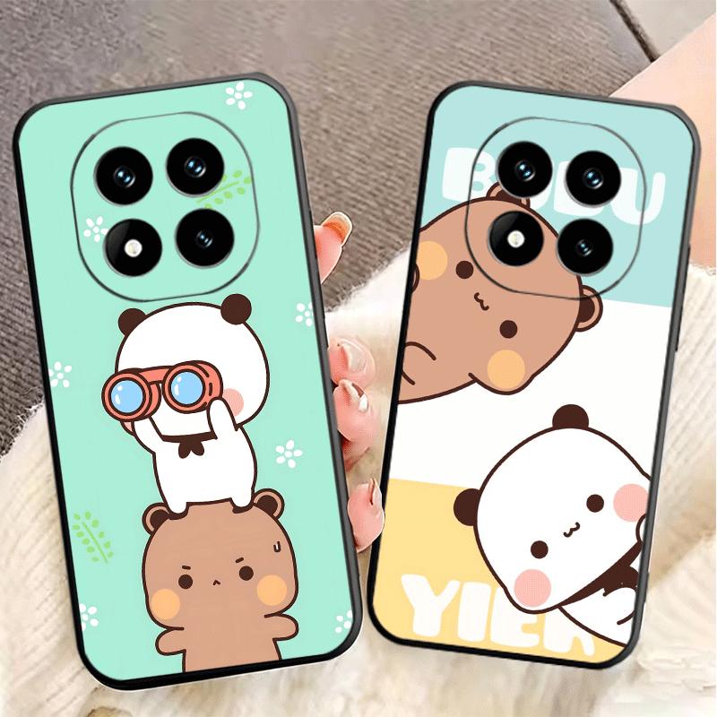 Bubu Dudu Cartoon Cute Soft Phone Case for Xiaomi Redmi Note 12 13 14 15 Pro Plus 11 12S 11S 11T 10 4G Black Cover Back Shell