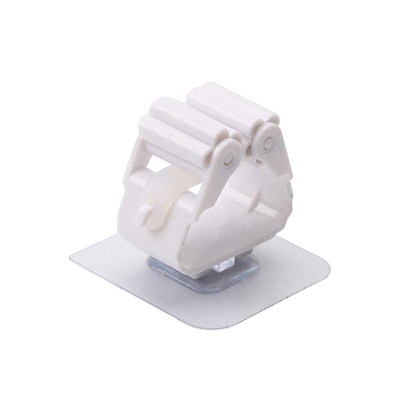 1 Pcs Adhesive Multi-Purpose Hooks Wall Mounted Mop Organizer Holder RackBrush Broom Hanger Hook Kitchen Bathroom Strong Hooks