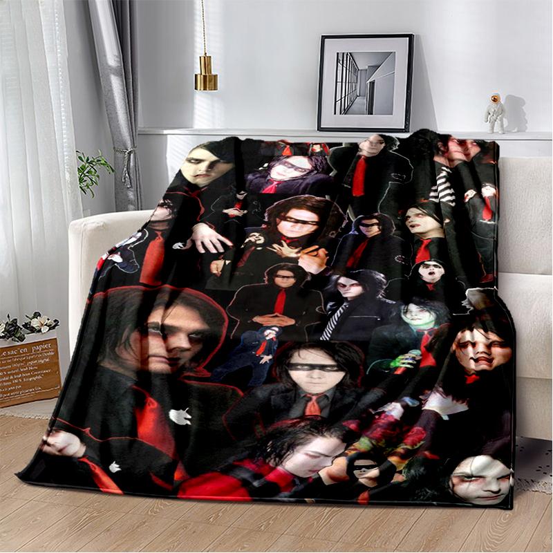 3D My Chemical Romance Band Gerard Way Soft Plush Blanket,Flannel Blanket Throw Blanket for Living Room Bedroom Bed Sofa Cover