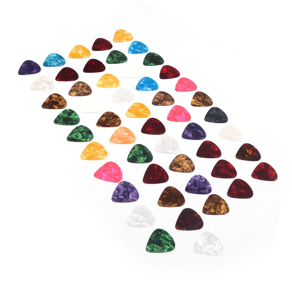 Guitar Pick Celluloid Portable UltraThin Light Performance Accessories for Teenager(50Pcs )