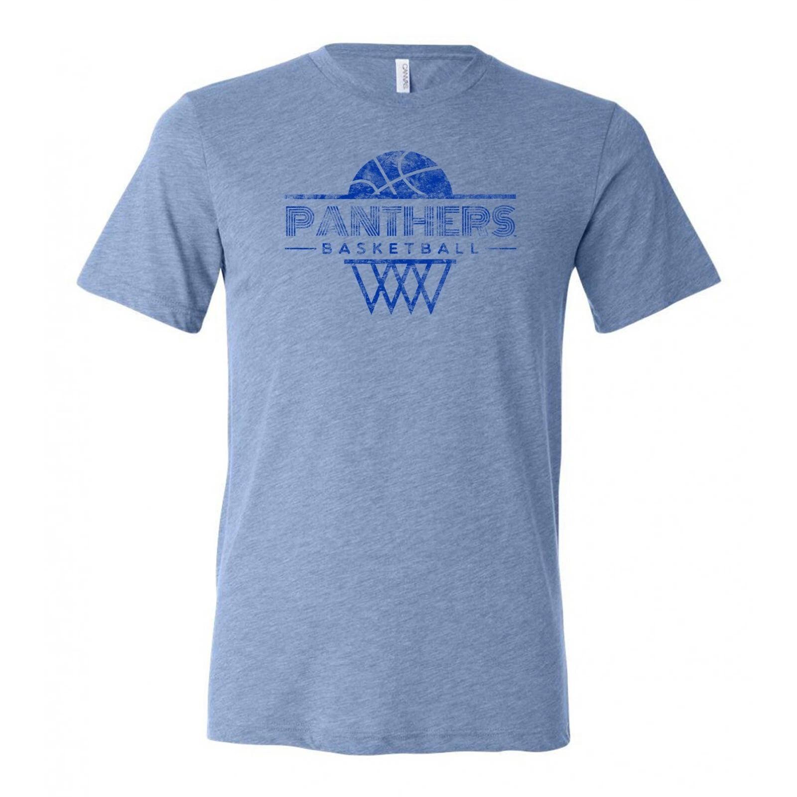 Georgia State Panthers Oblique Basketball Hoop Triblend Shirt - Athletic Blue M