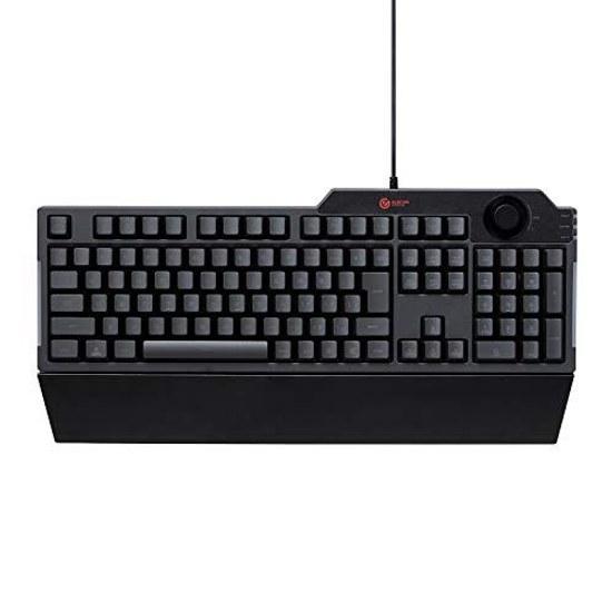 Elecom Gaming-Tastatur Kabelgebunden TK-G02UMBK Abnehmbare Handballenauflage Lautstärkeregler Membran Vollständige Tasten Schwarz
