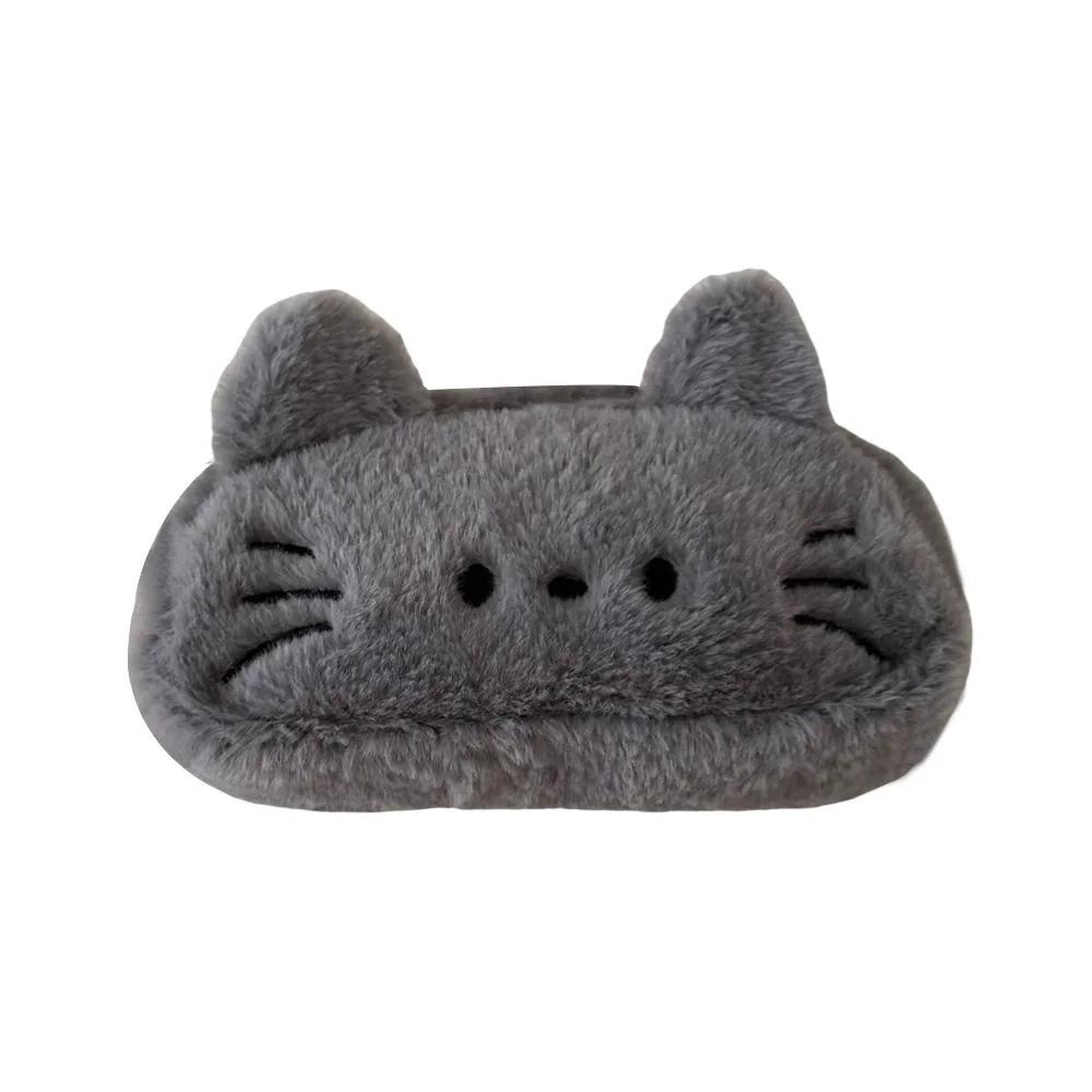 Funny Cat Cartoon Pencil Case Cute Kawaii Cat Printed Pencil Case Animal Glasses Large Capacity Cat Stationer Bag